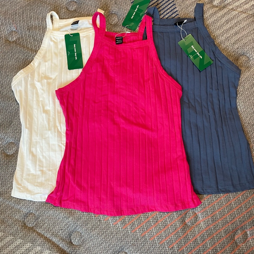 Women's Ribbed Tank Top Trio